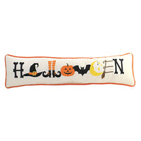 (56758) C & F Halloween Pillow, 6.00 Inch, Witch Moon Bat C8121850