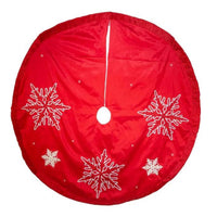 (56759) Christmas Snowflake  Tree Skirt, 60.00 Inch, Holiday Ruffle In1349