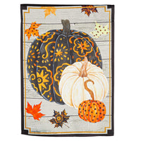 (56767) Home & Garden Pattern Pumpkins / Leaves Flag, 18.00 Inch, Thanksgiving Fall 14S10433