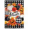 (56770) Home & Garden Halloween Pumpkin Wreath Flag, 18.00 Inch, Jack-O-Lantern 14S10005