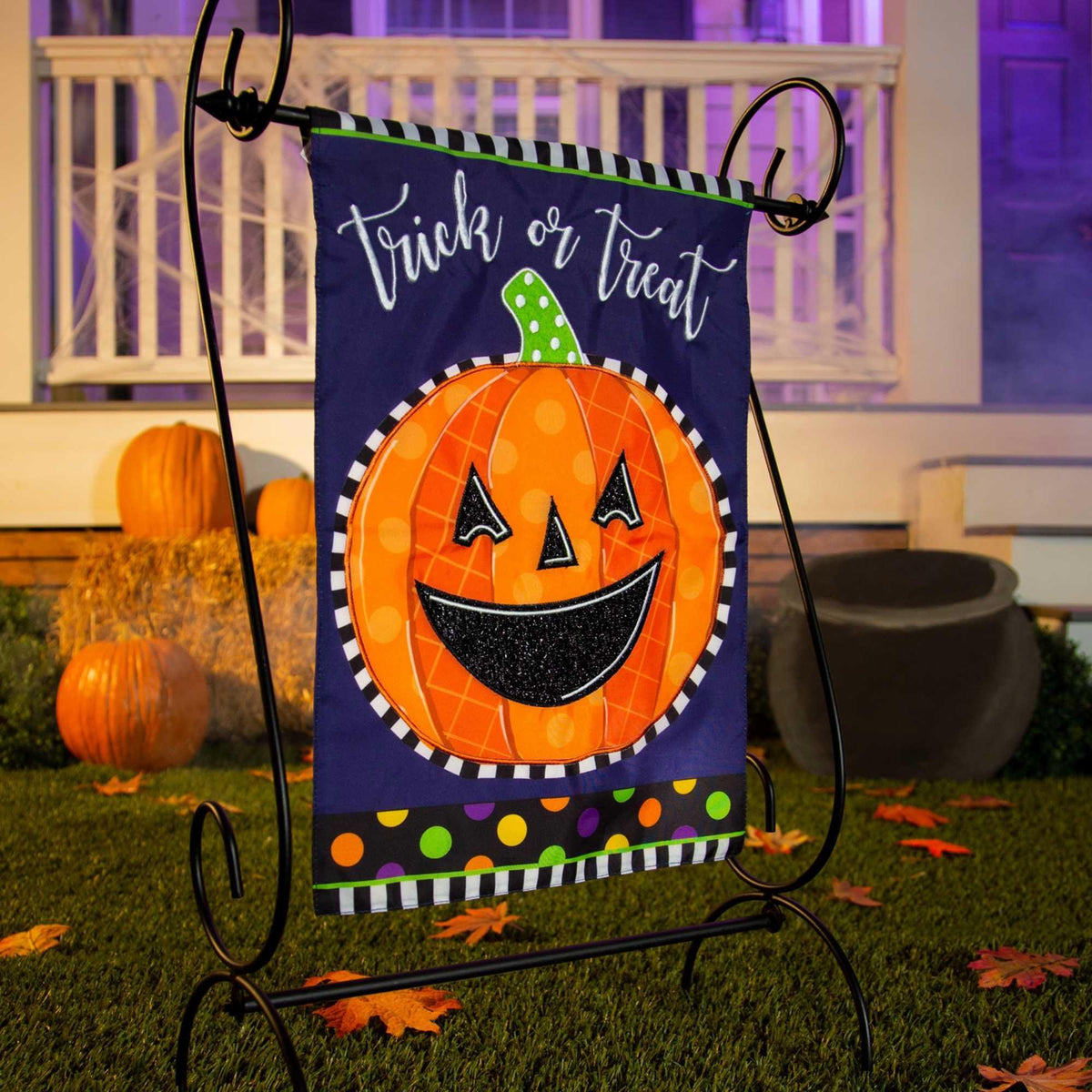 Home & Garden Jack-O-Lantern Garden Flag - - SBKGifts.com