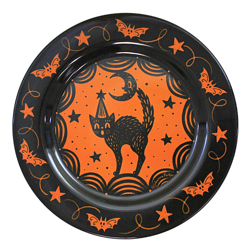 Tabletop Halloween Scaredy Cat Plates - - SBKGifts.com