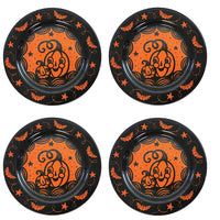 (56799) Tabletop Halloween Pumpkins Plates, 9.00 Inch, Johanna Parker Jp1038