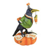 (56830) Halloween Tricky Crow On Pumpkin, 10.00 Inch, Td1189