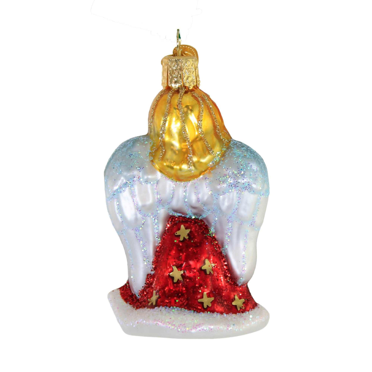 Old World Christmas Red Angel With Lyre - - SBKGifts.com