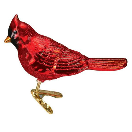 Old World Christmas Shiny Red Northern Cardinal - - SBKGifts.com