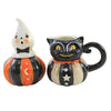 (56872) Tabletop Ghost/Cat Sugar & Creamer, 6.25 Inch, Halloween Johanna Parker Th00044