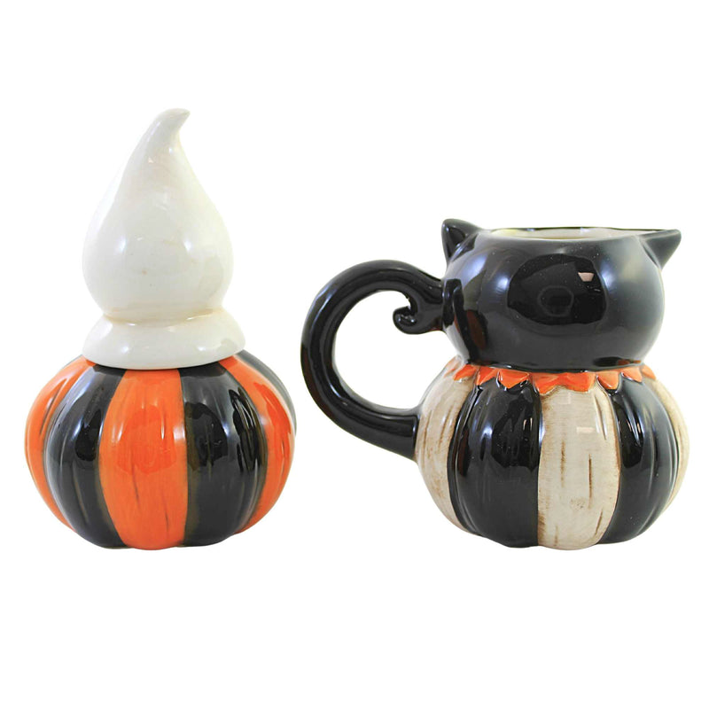 Tabletop Ghost/Cat Sugar & Creamer - - SBKGifts.com