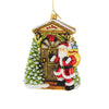 (56943) Huras Santa's Here Knock Knock, 6.00 Inch, Ornament Hearth Front Door Hf334