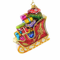 (56965) Huras Sleigh A Plenty, 4.00 Inch, Ornament Gifts Present Snow Hf706