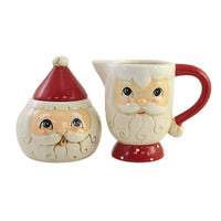 (57020) Tabletop Nostalgic Santa Sugar/Creamer, 4.50 Inch, Christmas Johanna Parker Y5484