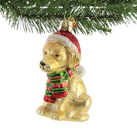 Old World Christmas Holiday Yellow Labrador Puppy - - SBKGifts.com