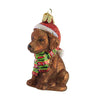 (57032) Old World Christmas Holiday Chocolate Lab Puppy, 3.75 Inch, Christmas Dog Ornament 12640.