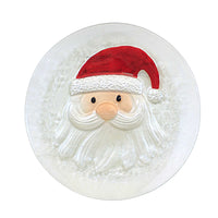 (57044) Tabletop Santa Glass Plate, 12.00 Inch, Christmas Claus Tc01319