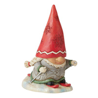 (57082) Jim Shore Gnome On The Slopes, 4.50 Inch, Braids Skiing 6010844