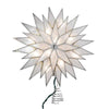 (57106) Tree Topper Finial Sunburst Capiz Tree Topper, 10.25 Inch, Illuminated Christmas Ul3044