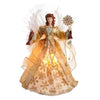 (57111) Tree Topper Finial Gold Angel Tree Topper, 19.00 Inch, Fiber Optic Electric Christmas Ul2224