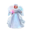 (57118) Tree Topper Finial Silver/ White Angel Tree Topper, 12.50 Inch, Fiber Optic Christmas Ad2004