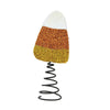 (57163) Tree Topper Finial Candy Corn Tree Topper, 5.00 Inch, Glittered Sparkle Tf8774