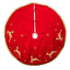 (57165) Christmas Reindeer Tree Skirt, 54.00 Inch, Showflakes Antlers Ts0252