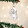 Old World Christmas White Baby Shoe - - SBKGifts.com