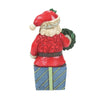 Jim Shore Santa Sitting On Gift Mini - - SBKGifts.com