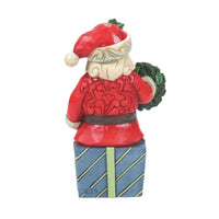 Jim Shore Santa Sitting On Gift Mini - - SBKGifts.com