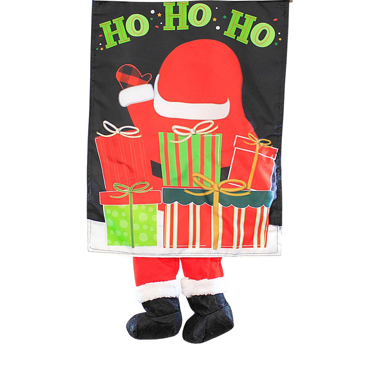 Home & Garden Jolly Santa Garden Kickin Flag - - SBKGifts.com