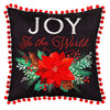 (57404) Evergreen Joy Square Pillow, 14.00 Inch, Poinsettia 4P414006