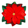 (57405) Evergreen Poinsettia Shaped Pillow, 15.00 Inch, Flower 4Sp30005