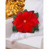 Evergreen Poinsettia Shaped Pillow - - SBKGifts.com