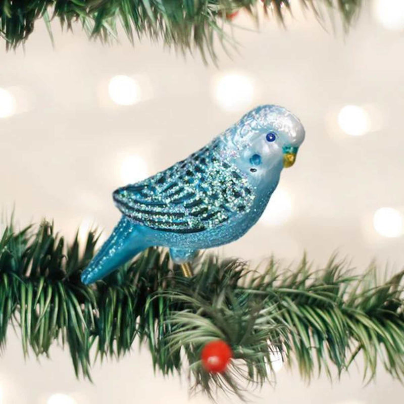 Old World Christmas Miniature Blue Parakeet - - SBKGifts.com
