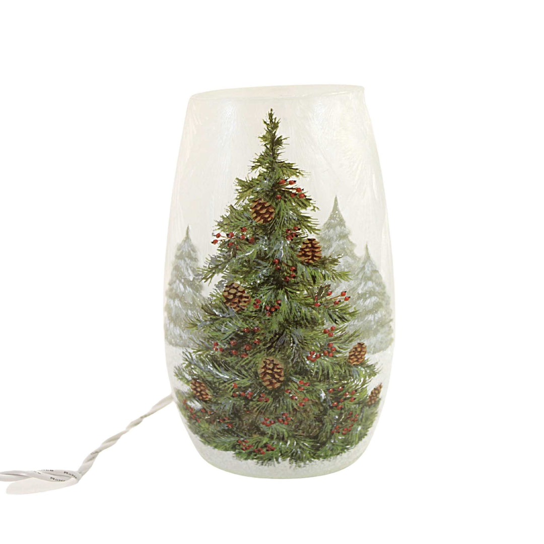 Green Pine Tree Wine Glasses