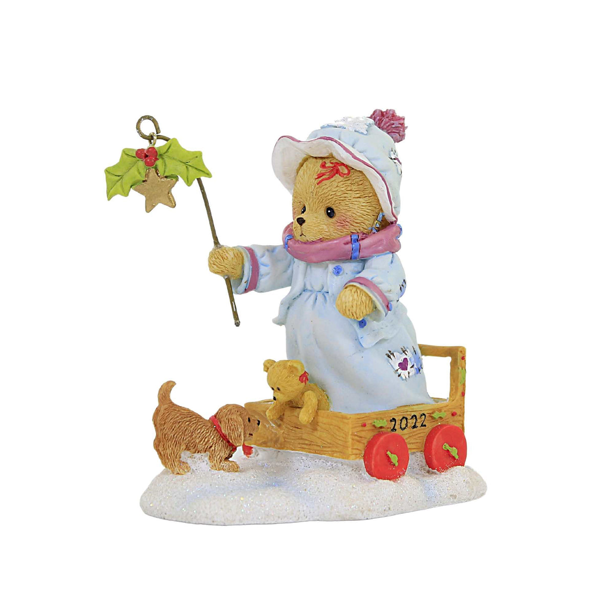 (57528) Cherished Teddies Gabrielle Annual Figurine 2022, 4.25 Inch, Holly, Puppy  Dated 135572