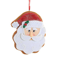 (57535) Holiday Ornament Christmas Gingerbread Cookies, 4.50 Inch, House Snowman Santa D4156