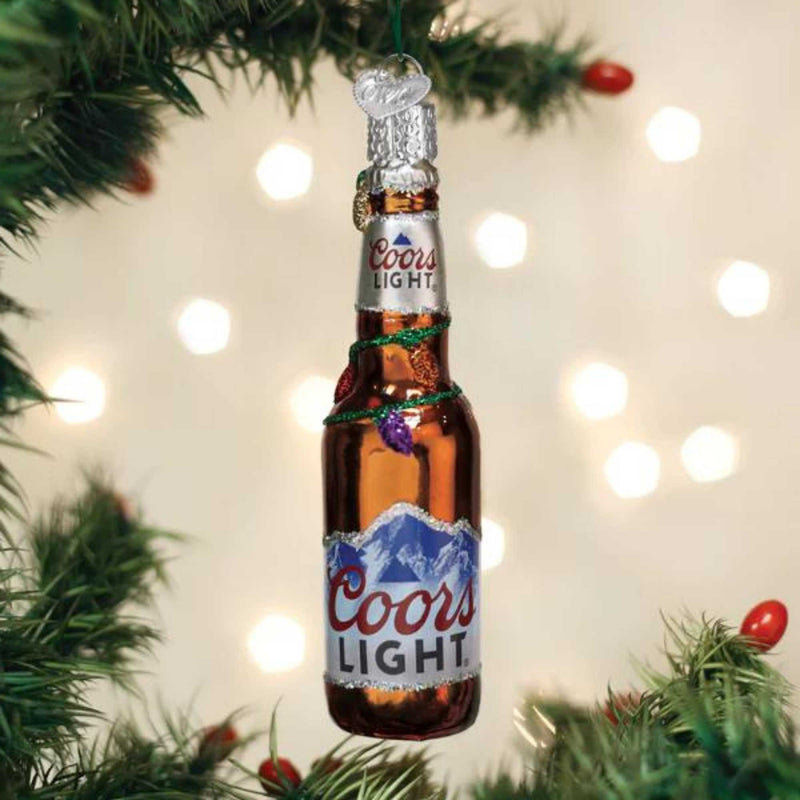 Old World Christmas Holiday Coors Light Longneck - - SBKGifts.com