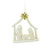 (57616) Dept 56 Snowbabies The Holy Family Nativity, 4.00 Inch, Christmas Ornament Baby Jesus 6010014