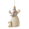 (57618) Jim Shore Snowman W/Birch Birdhouse Hat, 4.75 Inch, Woodland Ornament 6011632