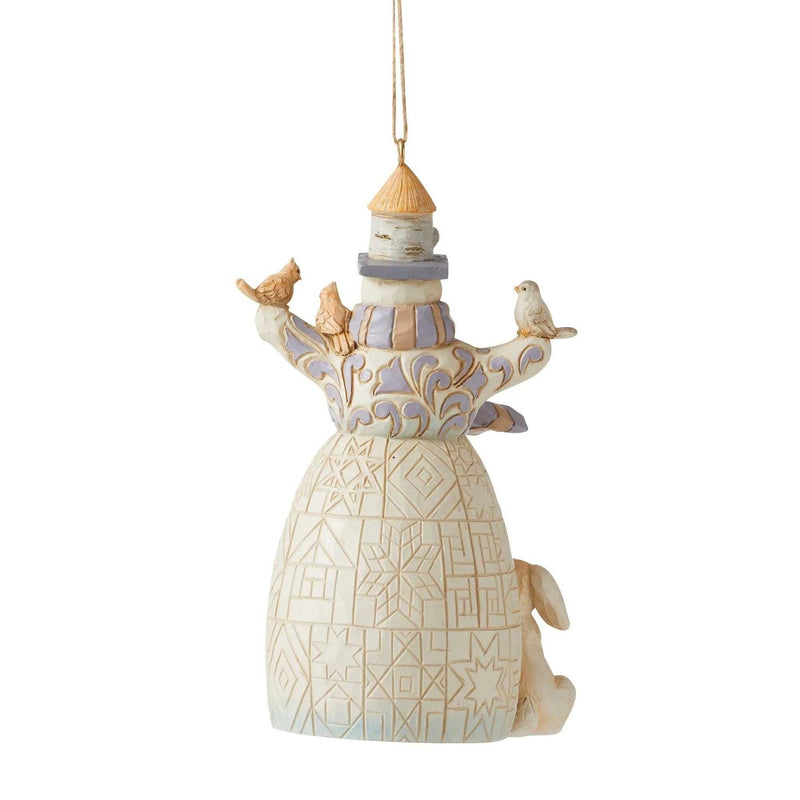 Jim Shore Snowman W/Birch Birdhouse Hat - - SBKGifts.com