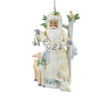 (57619) Jim Shore Dated 2022 Santa With Animals, 5.00 Inch, Woodland Ornament 6011630