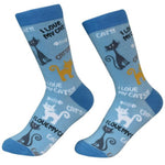 15.25 Inch I Love My Cat Sock Daddy Socks . Premium Quality 801229Lightblue (57653)