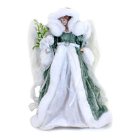 (57719) Tree Topper Finial Green Angel Tree Topper, 16.25 Inch, Free Standing Christmas 135250