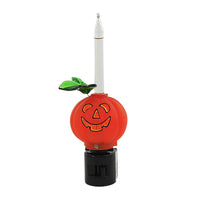 (57726) Halloween Jack O Lantern Nightlight Bubble, 7.00 Inch, Pumpkin Electric Plug-In 165326