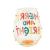 Lolita Glassware Merry & Bright Stemless Wine - - SBKGifts.com