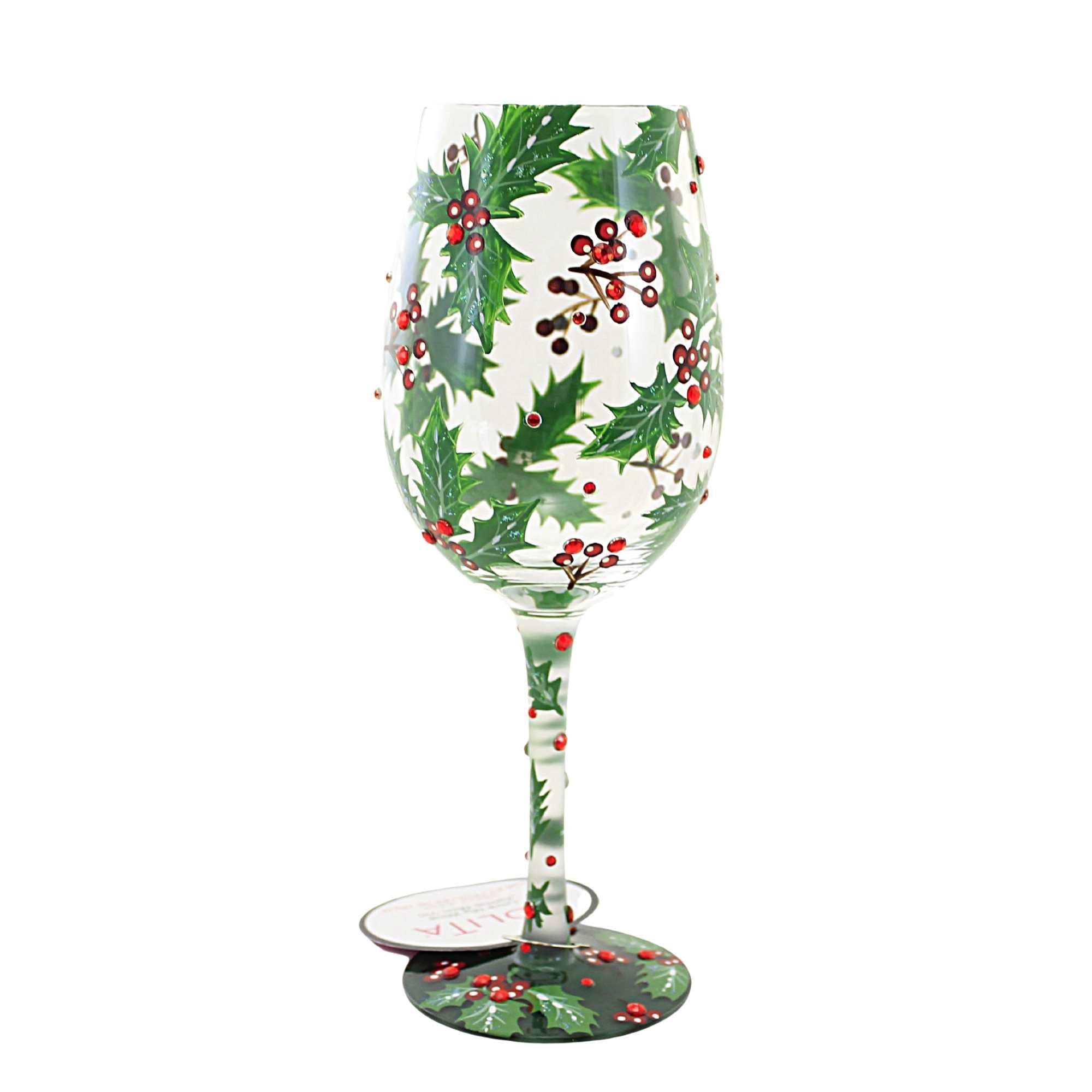 Stemless Wine Glass - Holly Jolly Tipsy Merry - Santa Barbara Design Studio