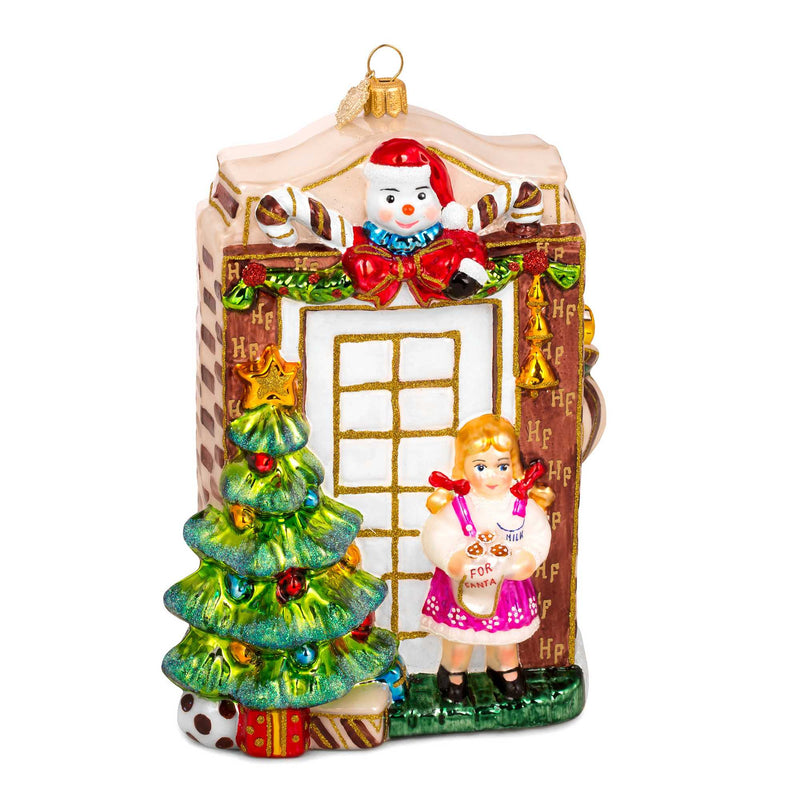 Huras Family Santa Knocking On The Door Cl - - SBKGifts.com