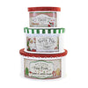 (57781) Christmas Sweet Tidings Christmas Boxes, 4.50 Inch, North Pole Cocoa Flour Sugar Tl1361