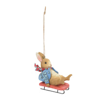 (57788) Jim Shore Peter Rabbit Sledging, 2.75 Inch, Ornament Beatrix Potter 6010691