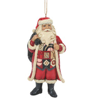 (57789) Jim Shore Santa W/Toy Bag Ornament, 4.50 Inch, F A O Schwarz 6010856