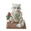 (57806) Jim Shore White Raccoon With Pinecone, 3.75 Inch, Heartwood Creek 6011619